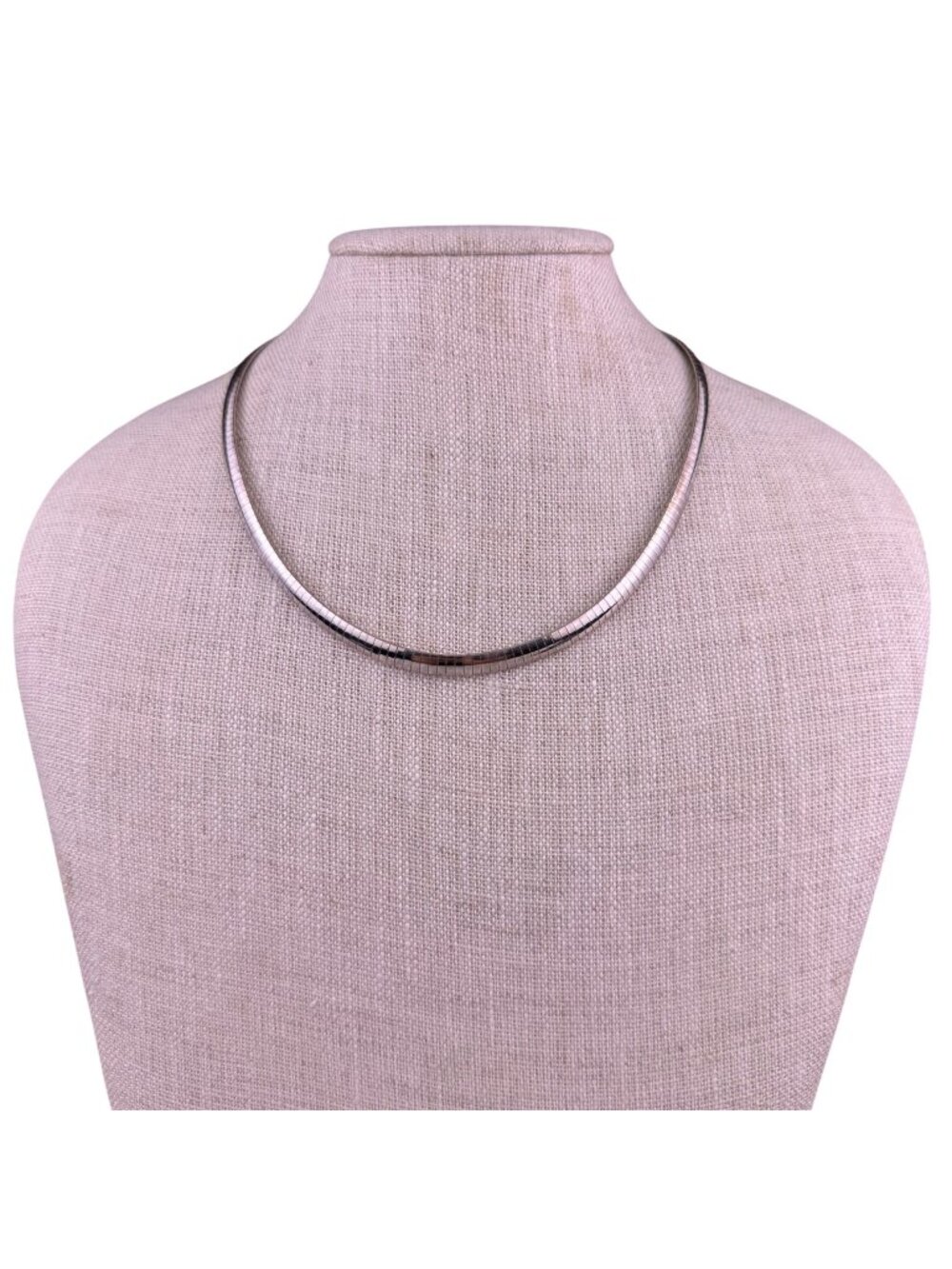Milor Womens Silver Sterling Omega Chain Necklace 925 Italy Artisan Design